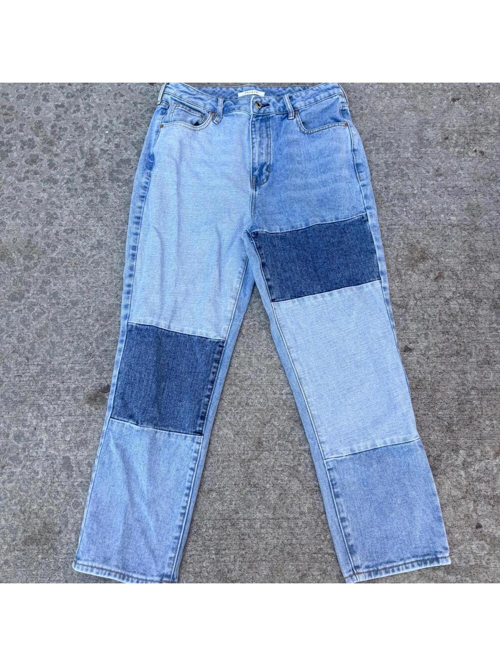 PacSun Patchwork Light and Dark Blue Denim Jeans 100% Cotton